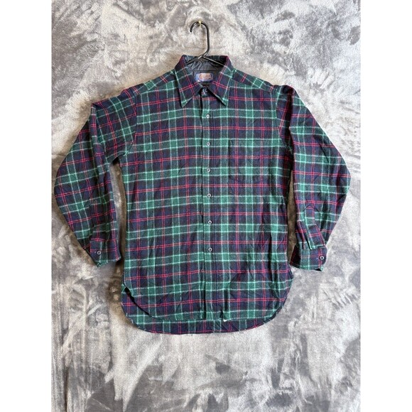 Vintage Pendelton Men's Long Sleeve Flannel Size Medium Virgin Wool Button Up - Picture 1 of 7